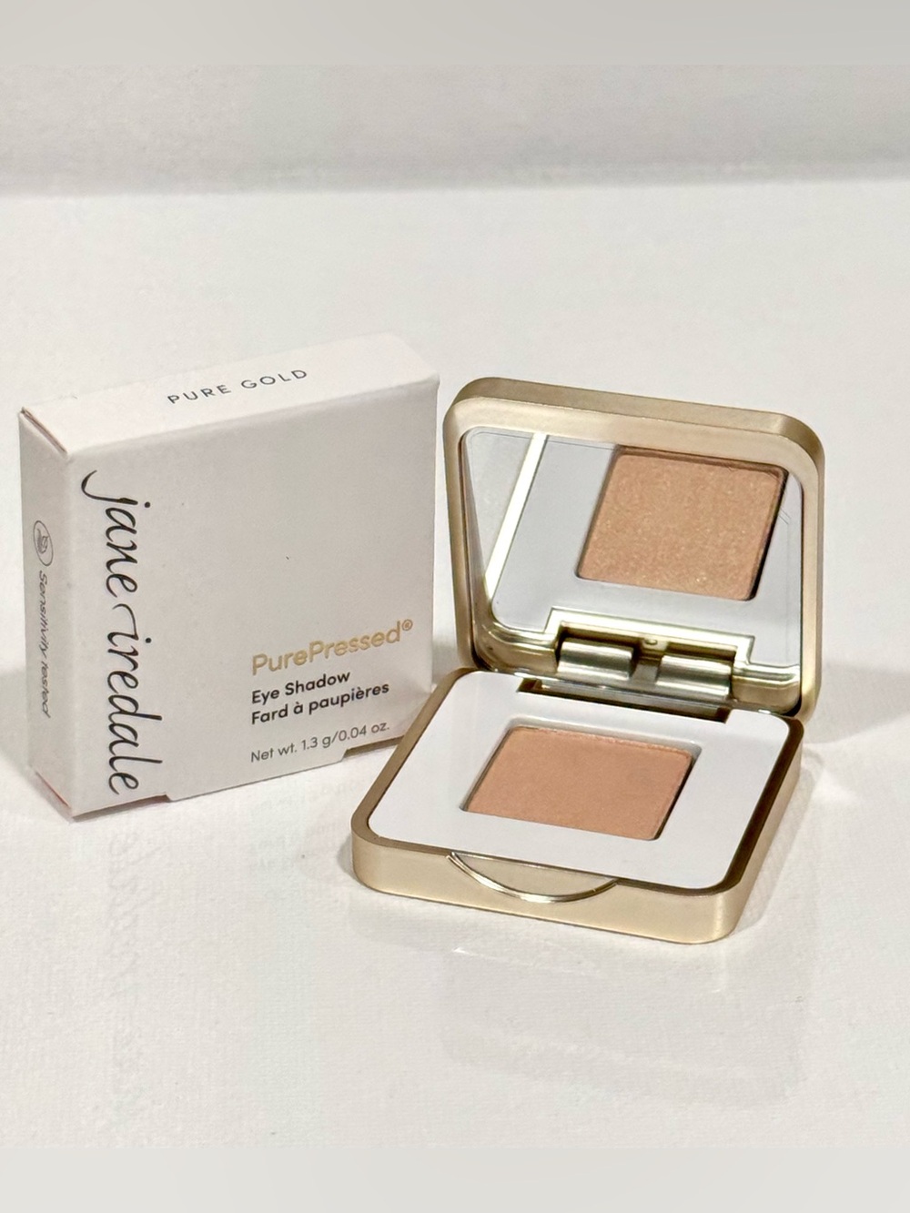 Jane Iredale PurePressed Eye Shadow In Pure Gold 1.3g / 0.04 Oz New
